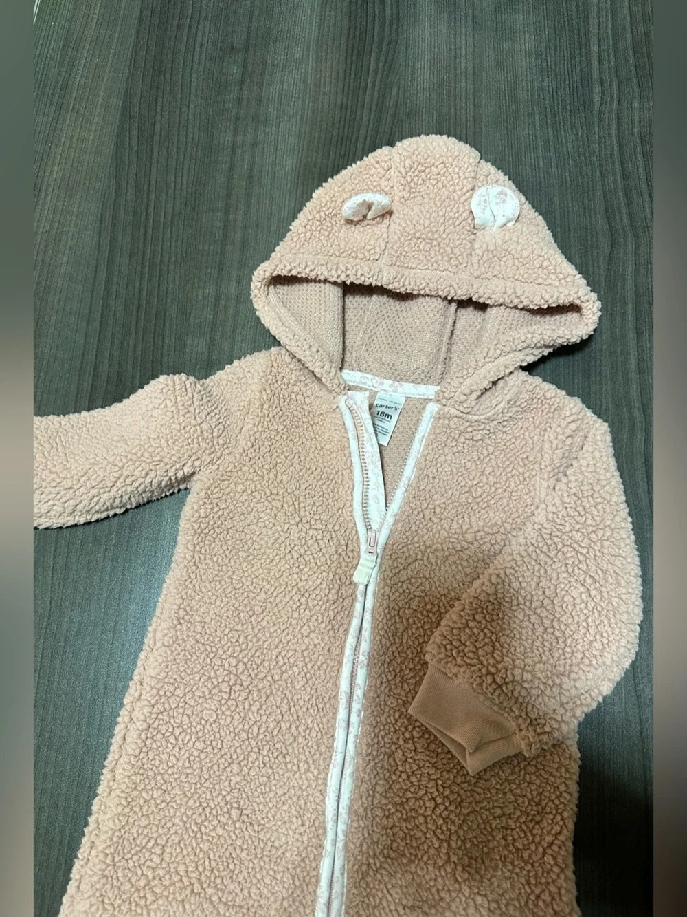 18M Girl Sherpa Bunting Suit